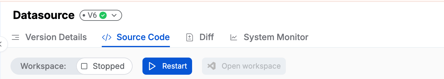 Stopped Workspace